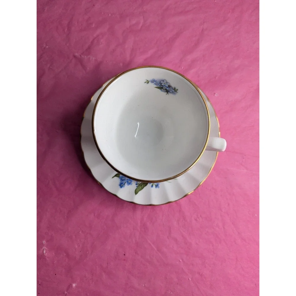 Vintage‎ Lefton Bone China England tea cup and saucer plate set glued together